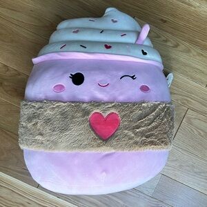 Squishmallows Jenny Pink and Tan Cupcake